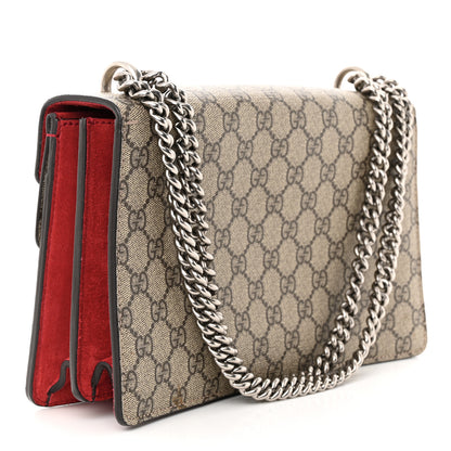 Gucci GG Supreme Monogram Small Dionysus Shoulder Bag Red 3 of 14