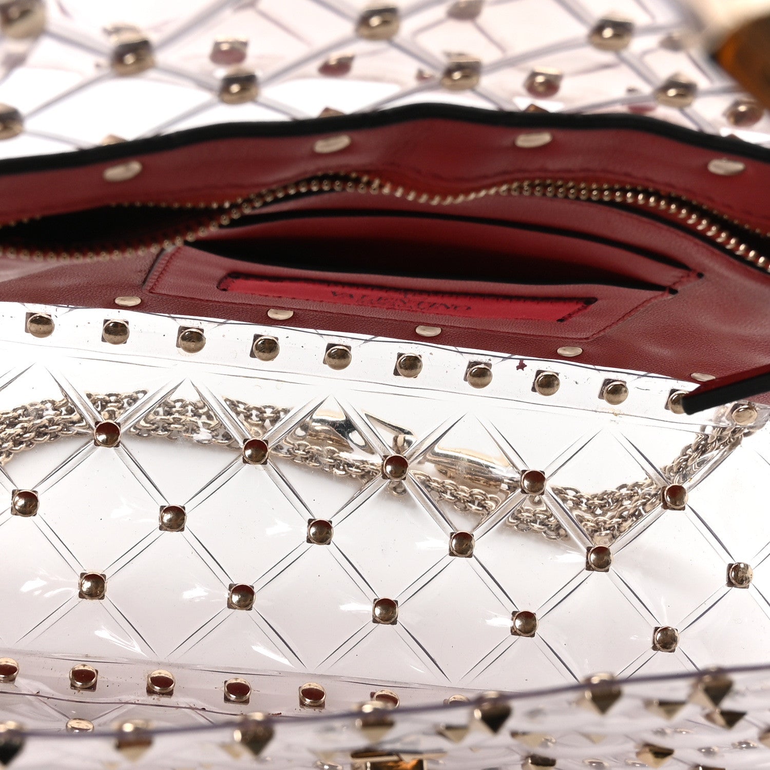 Valentino Garavani PVC Medium Rockstud Spike Shoulder Bag 5 of 9
