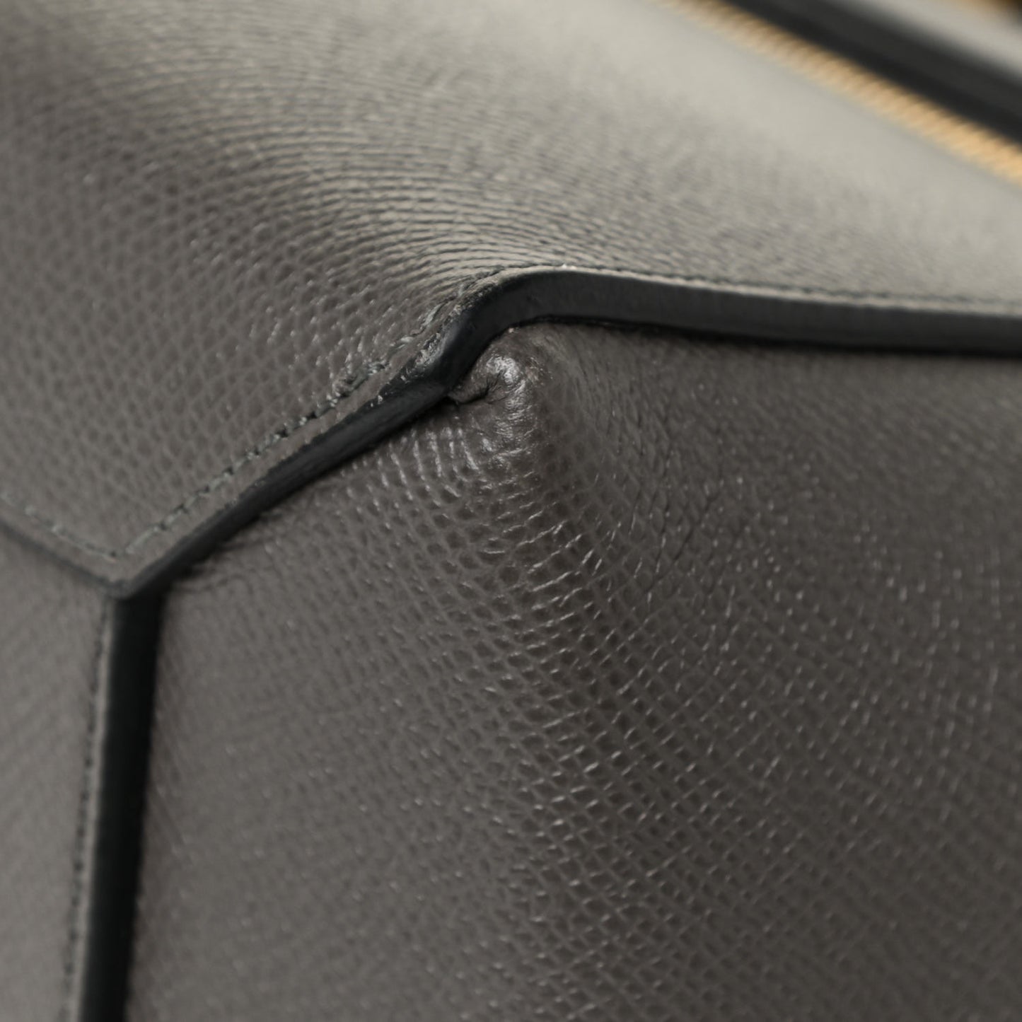 Grained Calfskin Micro Belt Bag Grey