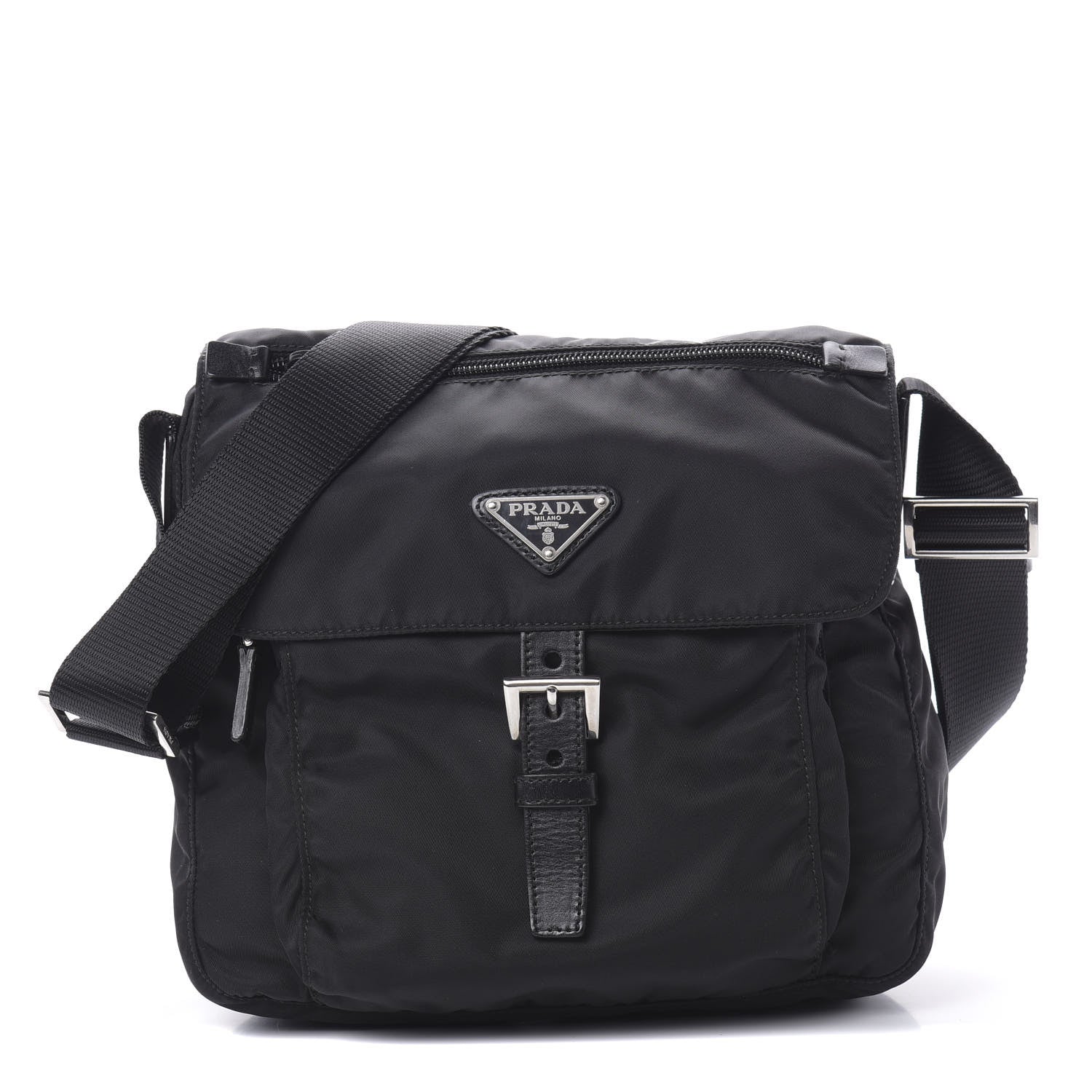 Prada Nylon Vela Messenger Black 1 of 10