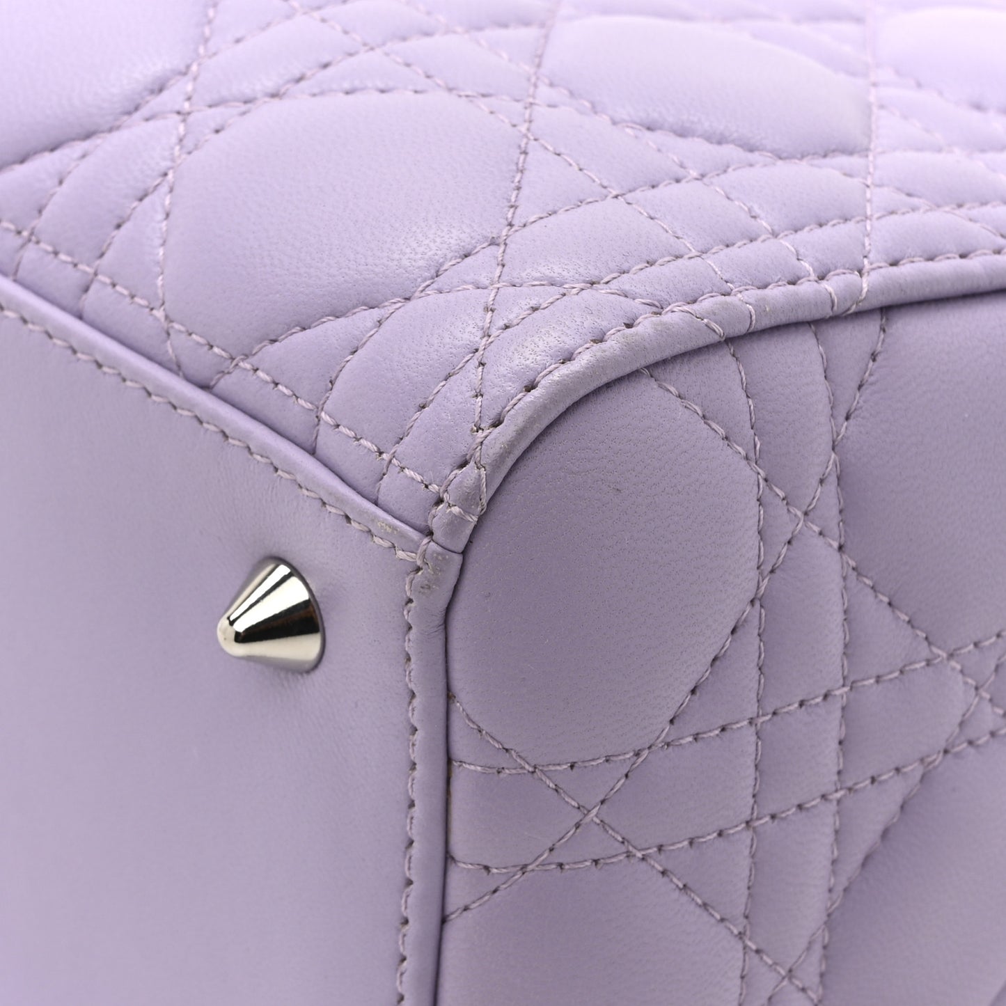 Lambskin Cannage Medium Lady Dior Purple