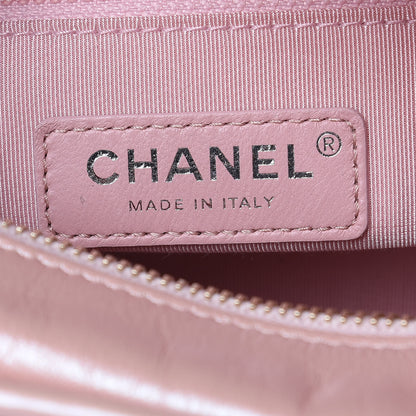 Chanel Iridescent Aged Calfskin Quilted Small Gabrielle Hobo Light Pink 6 of 10