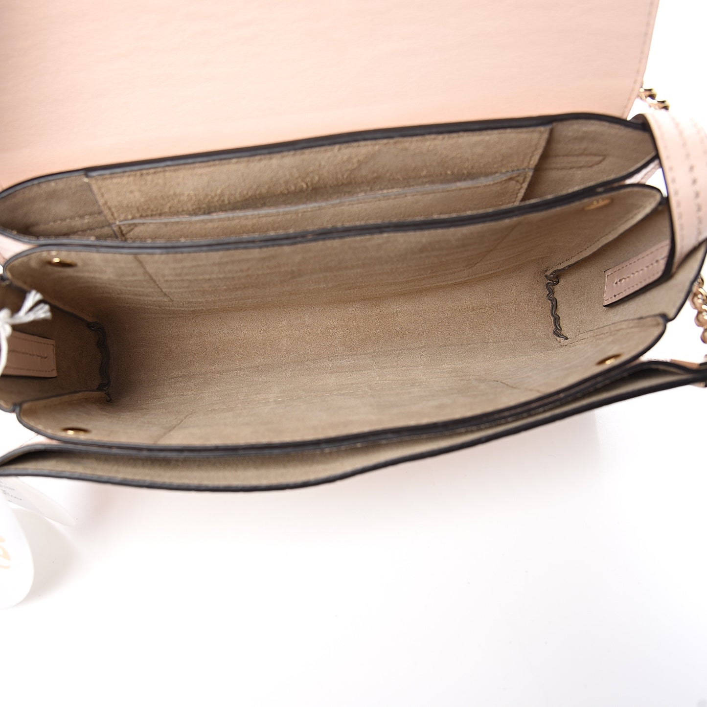 Calfskin Crocodile Embossed Small Faye Shoulder Bag Cement Pink