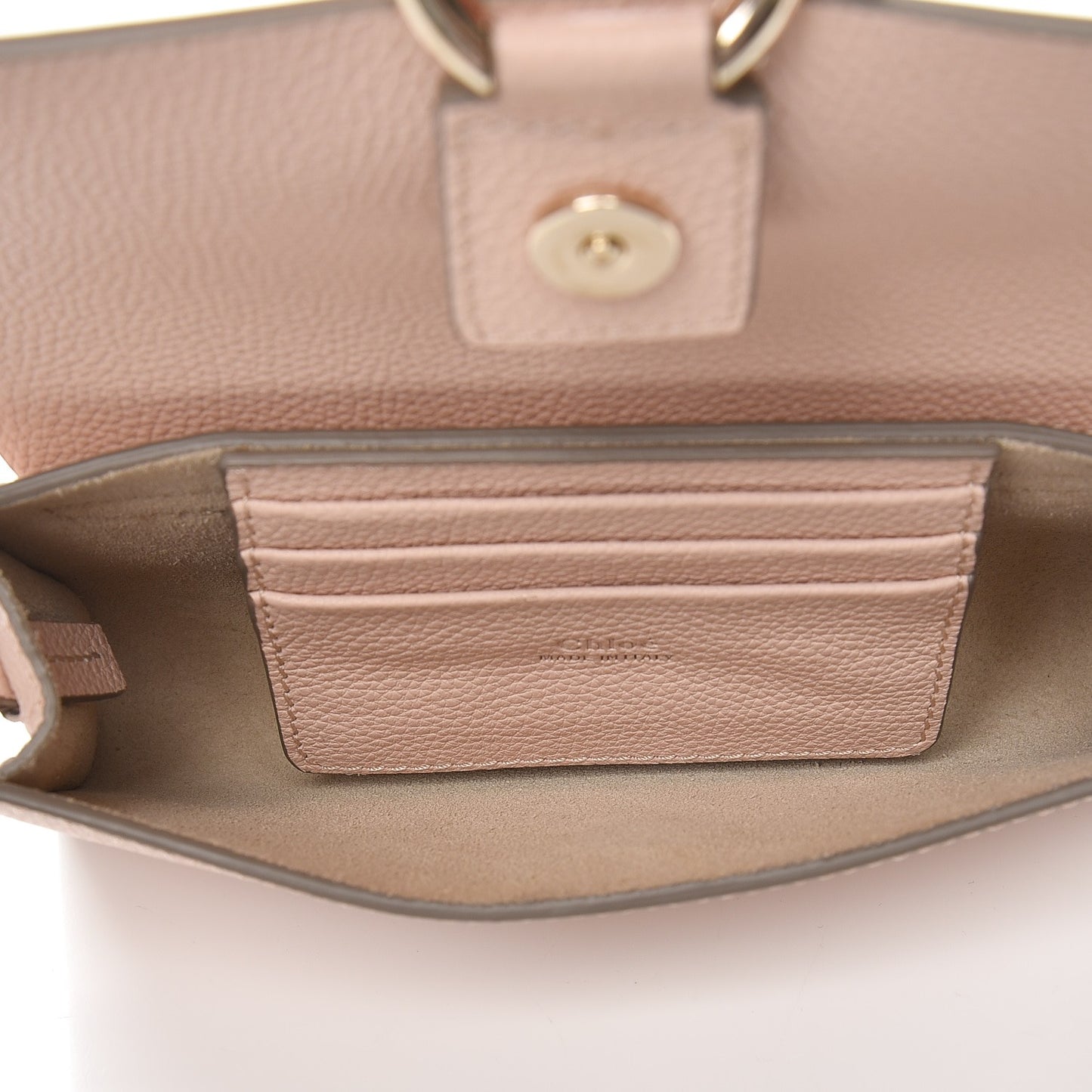 Calfskin Mini Faye Shoulder Bag Cement Pink