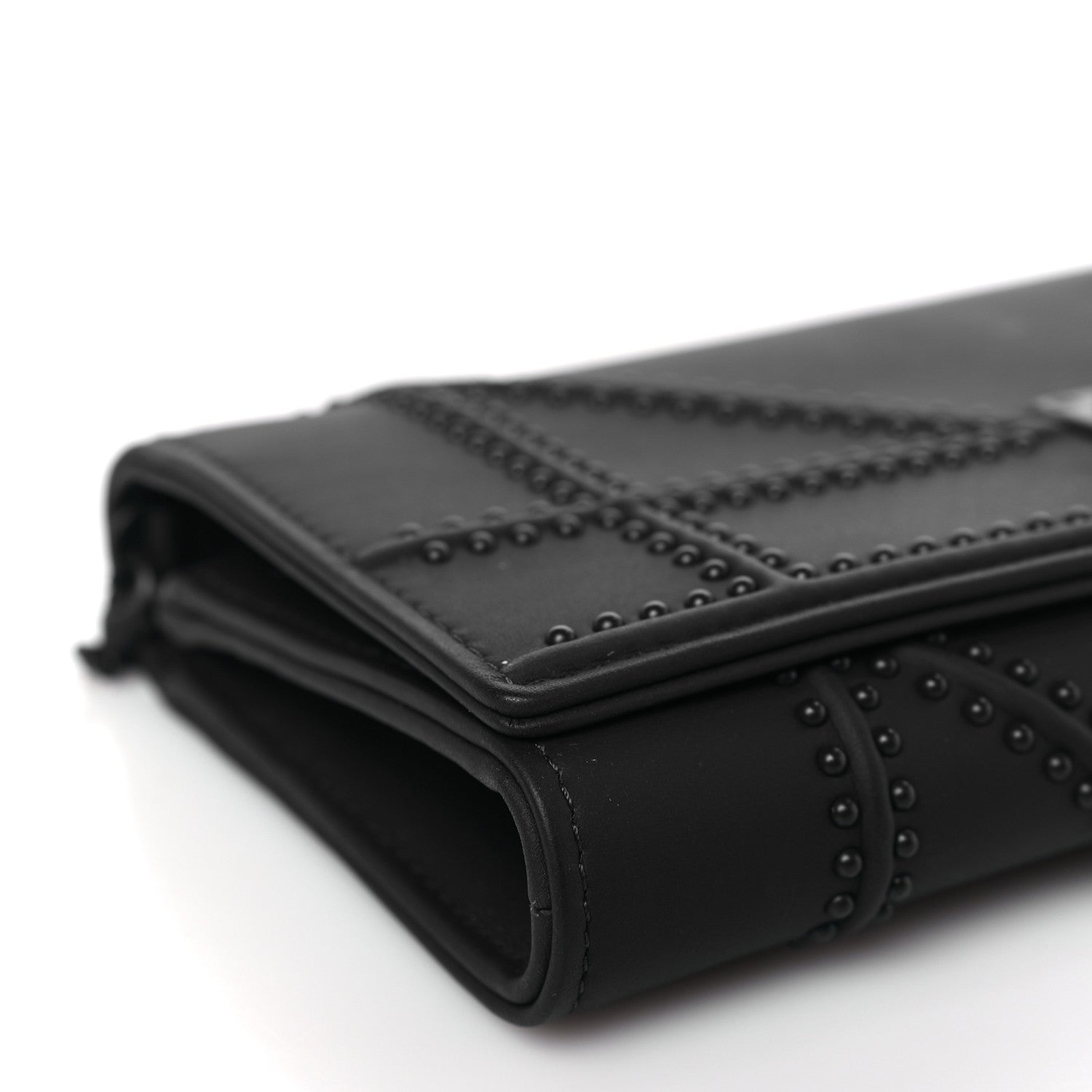 Christian Dior Matte Calfskin Studded Diorama Croisiere Chain Wallet Indigo 8 of 10