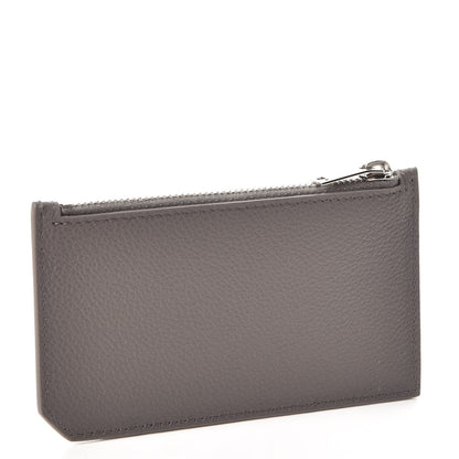 Saint Laurent Grained Calfskin 5 Fragments Zip Pouch Card Holder Earth 3 of 8