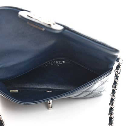 Chanel Patent Calfskin Mini Flap Crossbody Blue 5 of 12