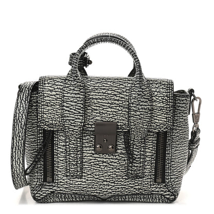 3.1 Phillip Lim Textured Calfskin Mini Pashli Satchel Black Mauve 1 of 9
