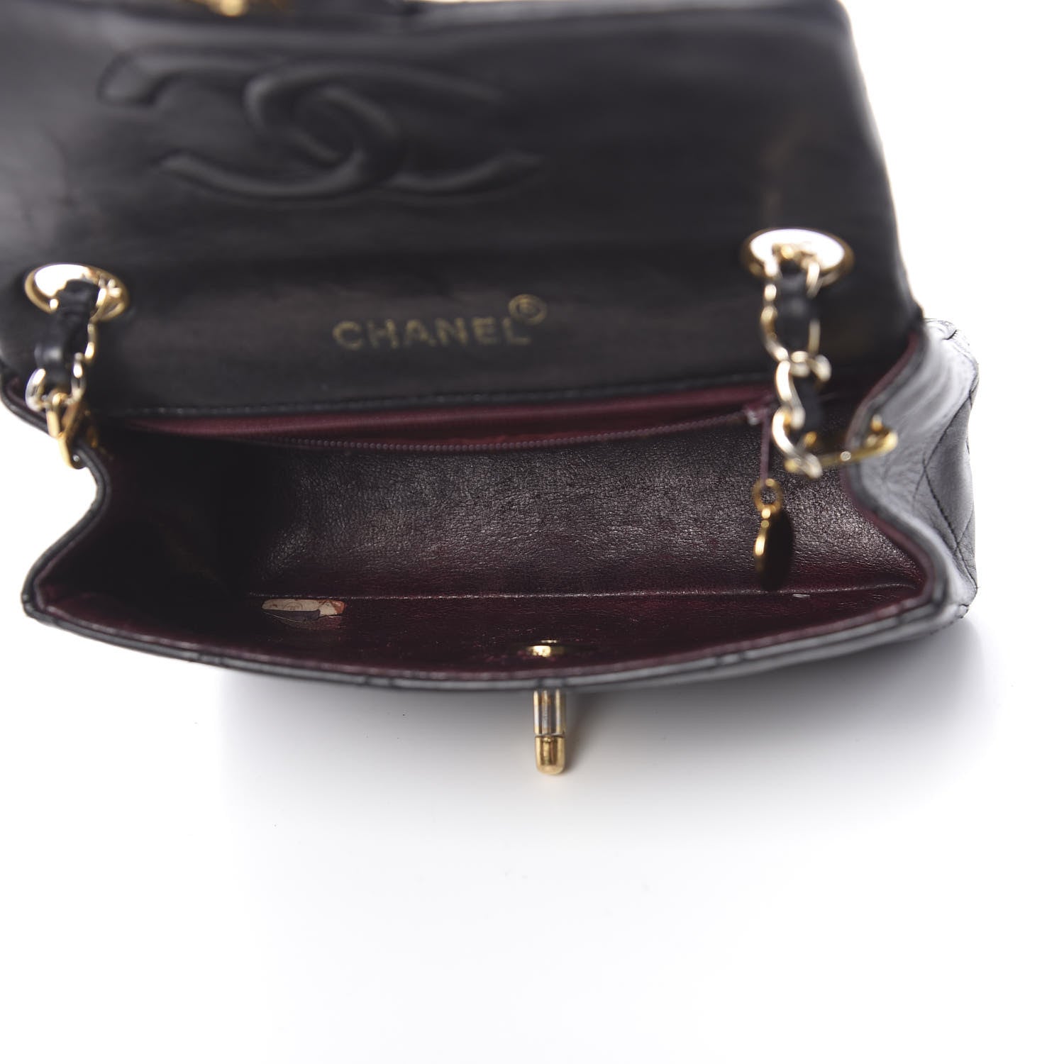 Chanel Lambskin Quilted Mini Square Flap Black 5 of 12
