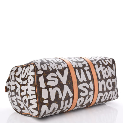 Louis Vuitton Graffiti Keepall 50 Silver 4 of 10