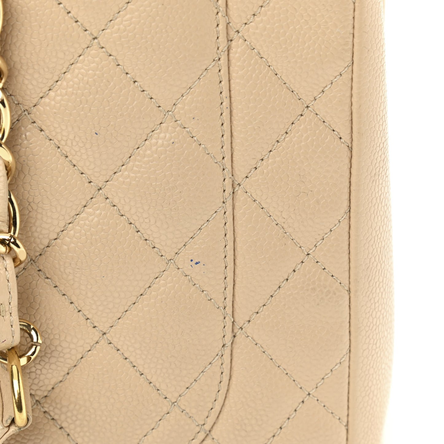 Caviar Quilted Grand Shopping Tote GST Beige Clair