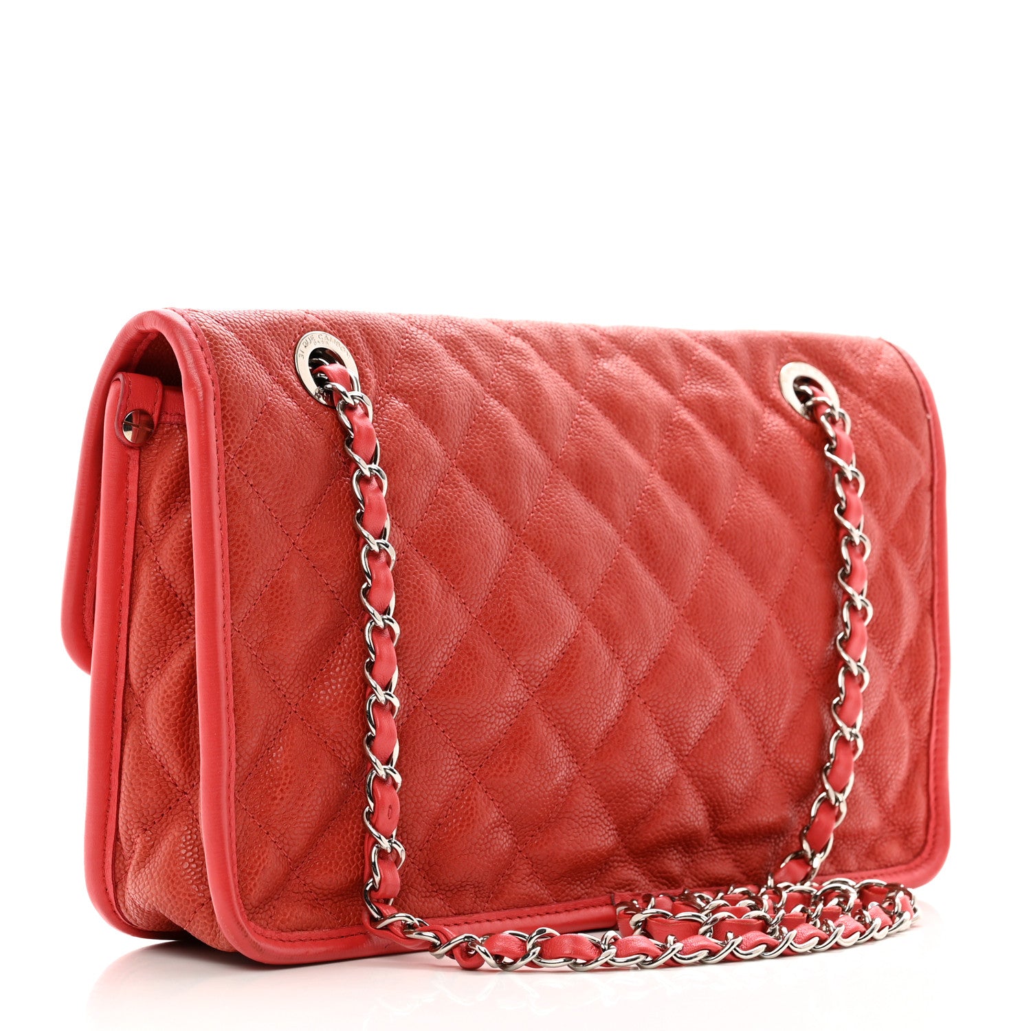 Chanel Caviar Quilted Medium French Riviera Flap Red 3 of 13