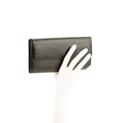 Louis Vuitton Epi Sarah Wallet Black 2 of 7