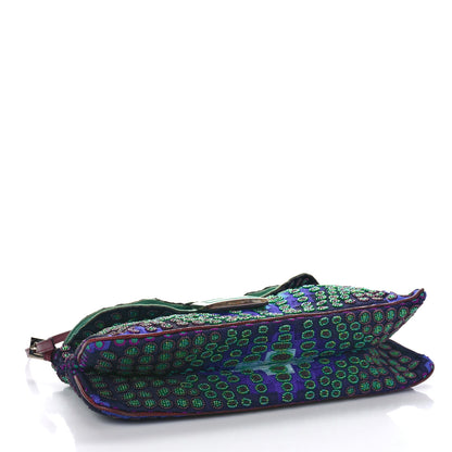Fendi Lizard Beaded Baguette Blue 4 of 11