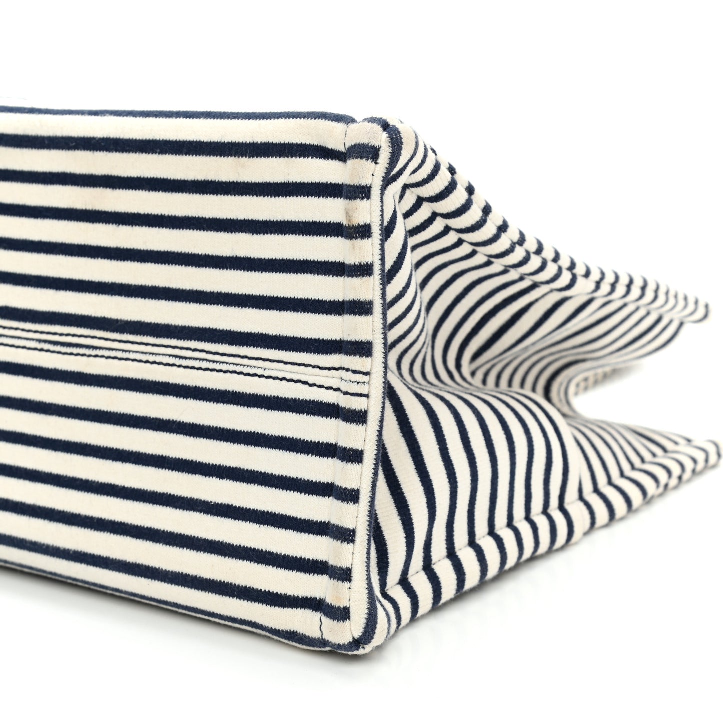 Canvas Calfskin Striped Triomphe Cabas Brown