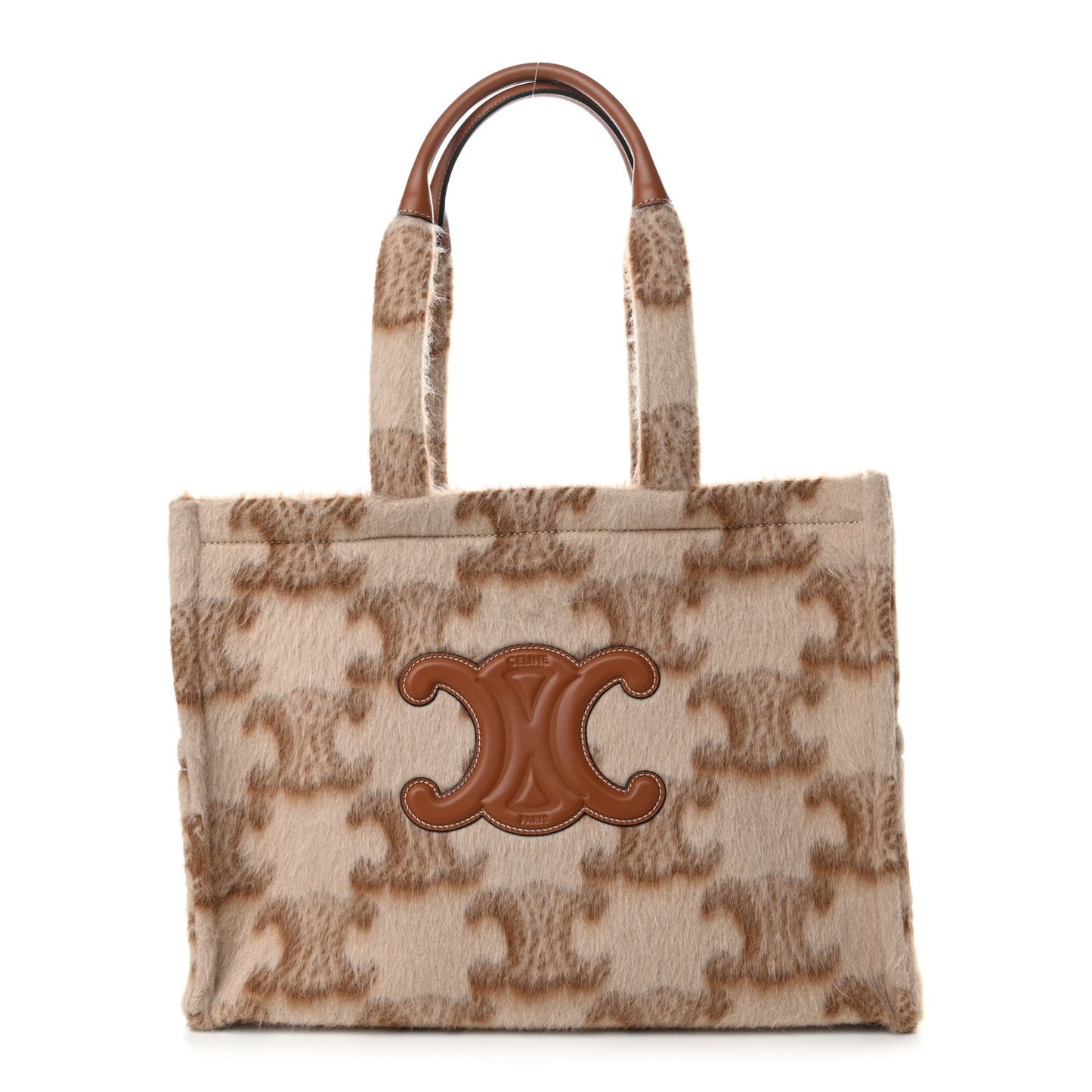 Celine Mohair Triomphe Large Cabas Thais Beige 985749 – FASHIONPHILE