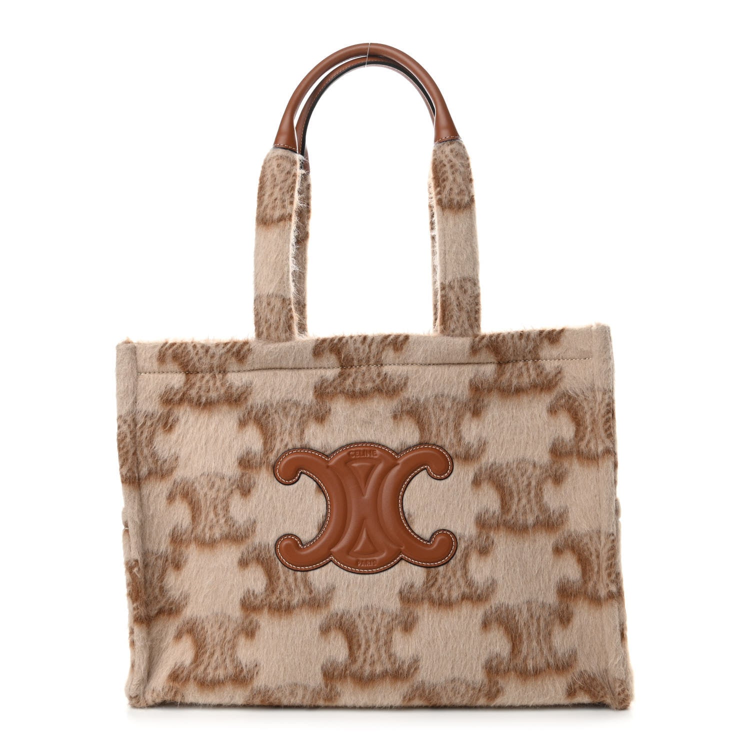 Celine Mohair Triomphe Large Cabas Thais Beige 1 of 9