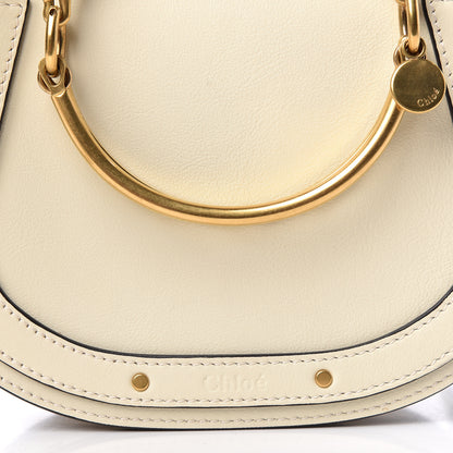 Chloe Calfskin Suede Small Nile Bracelet Bag Off White 10 of 10