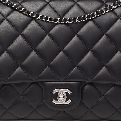 Chanel Lambskin Quilted Clutch With Chain Flap Black 10 of 10