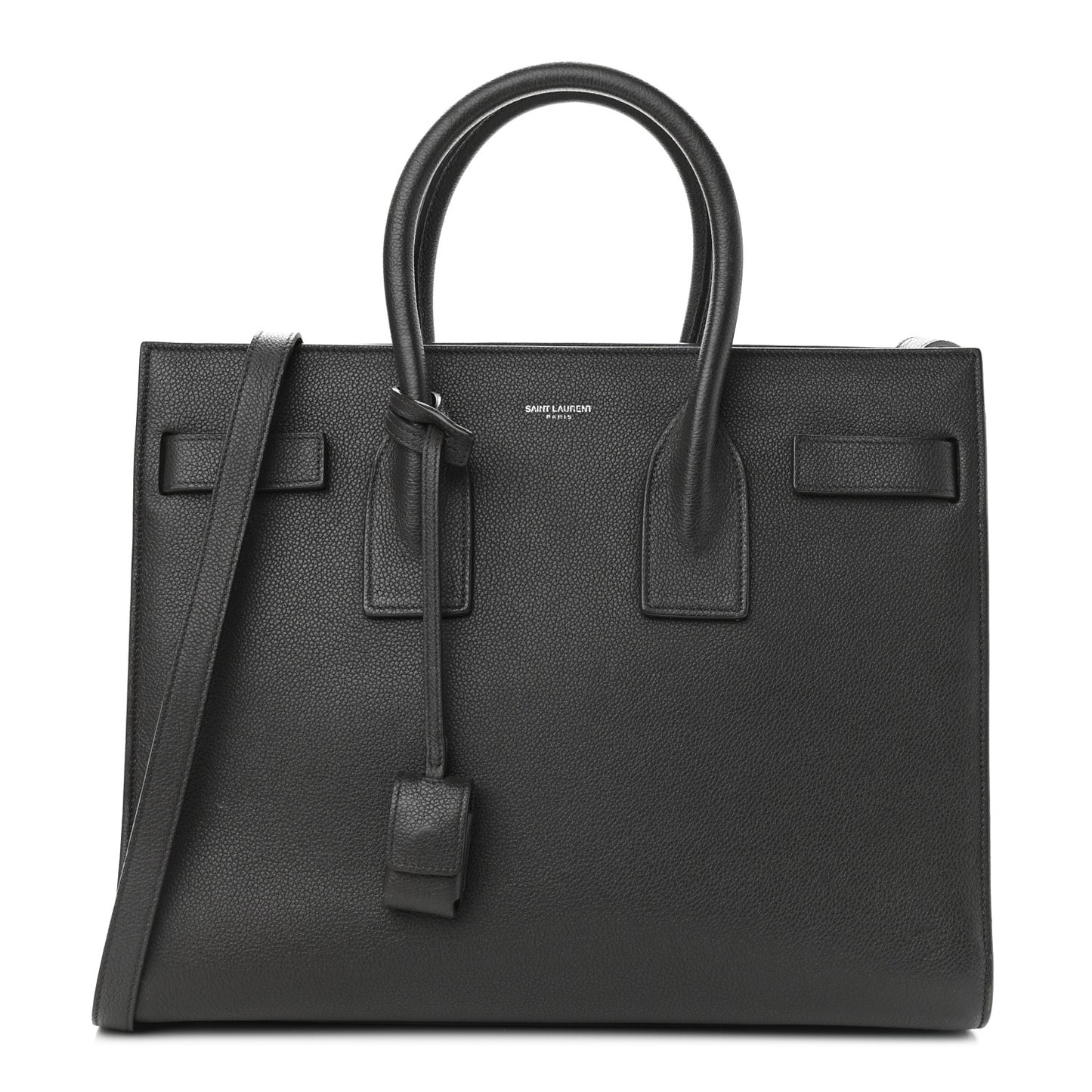 Grained Calfskin Small Sac De Jour Coal