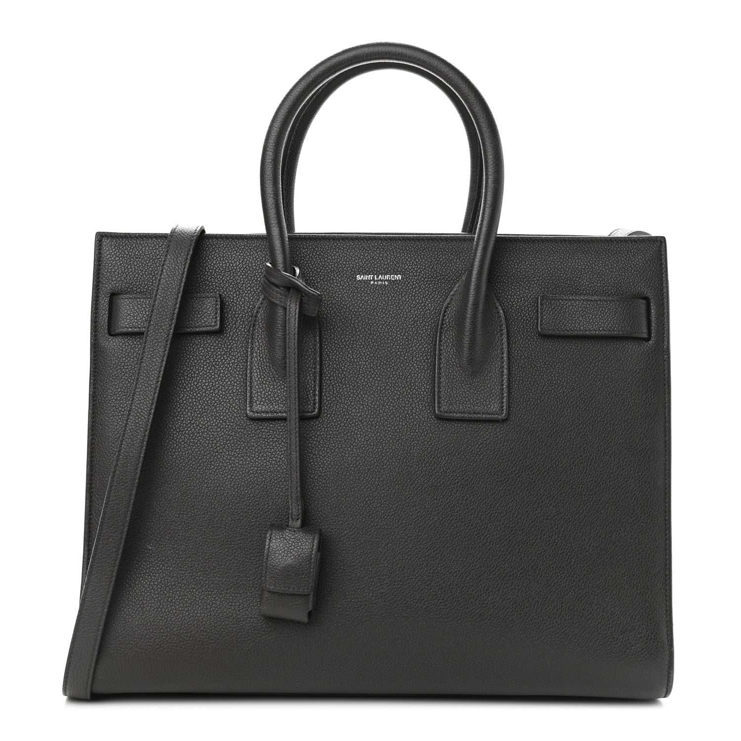 Saint Laurent Grained Calfskin Small Sac De Jour Coal 1 of 11