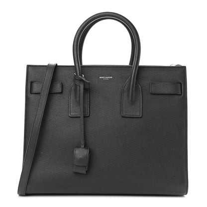 Saint Laurent Grained Calfskin Small Sac De Jour Coal 1 of 11