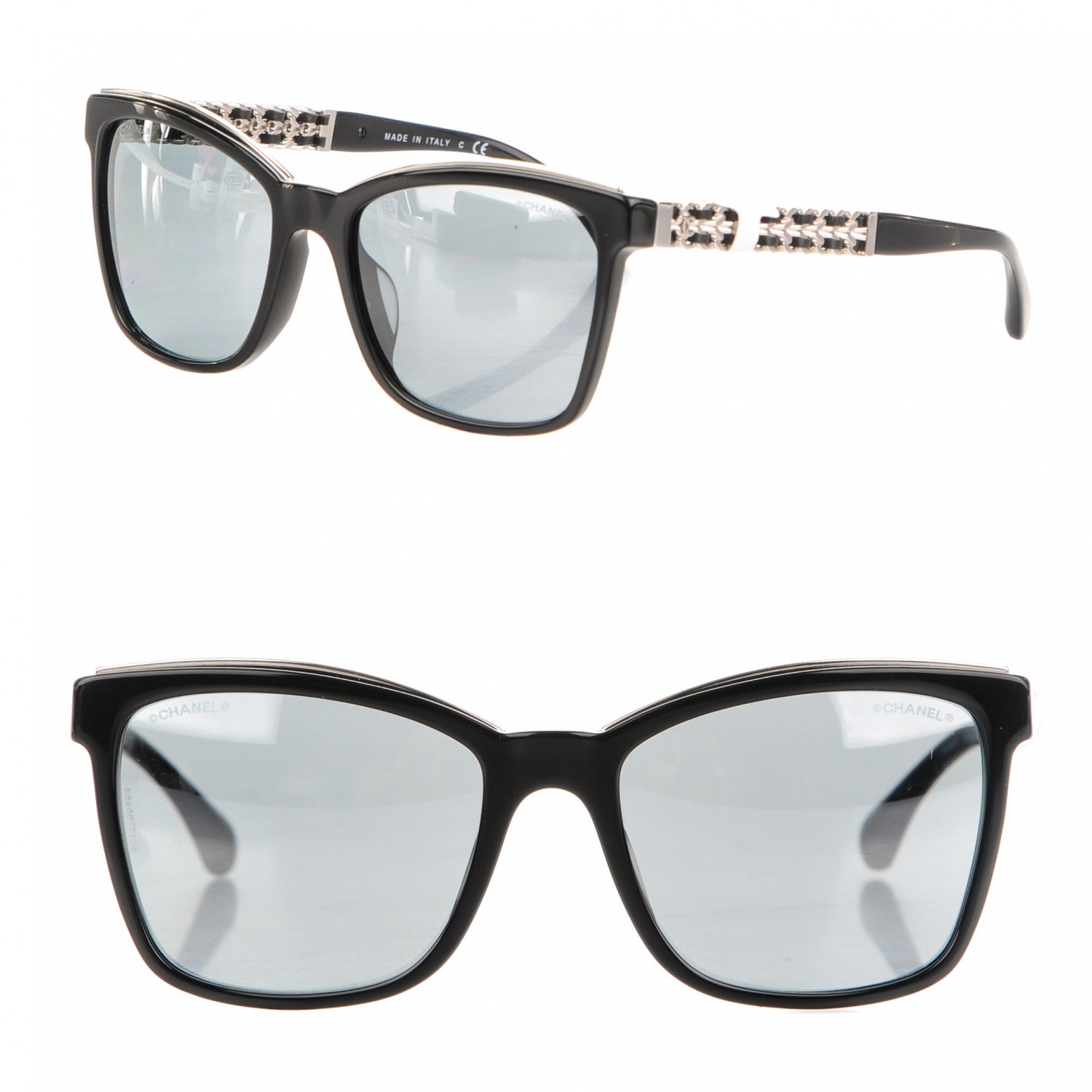 Chanel Square Chain Sunglasses 5360-Q-A Black 1 of 5
