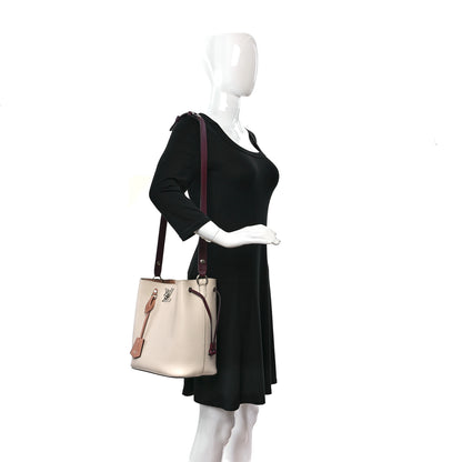 Louis Vuitton Calfskin Lockme Bucket Soie Quartz Calla 2 of 11