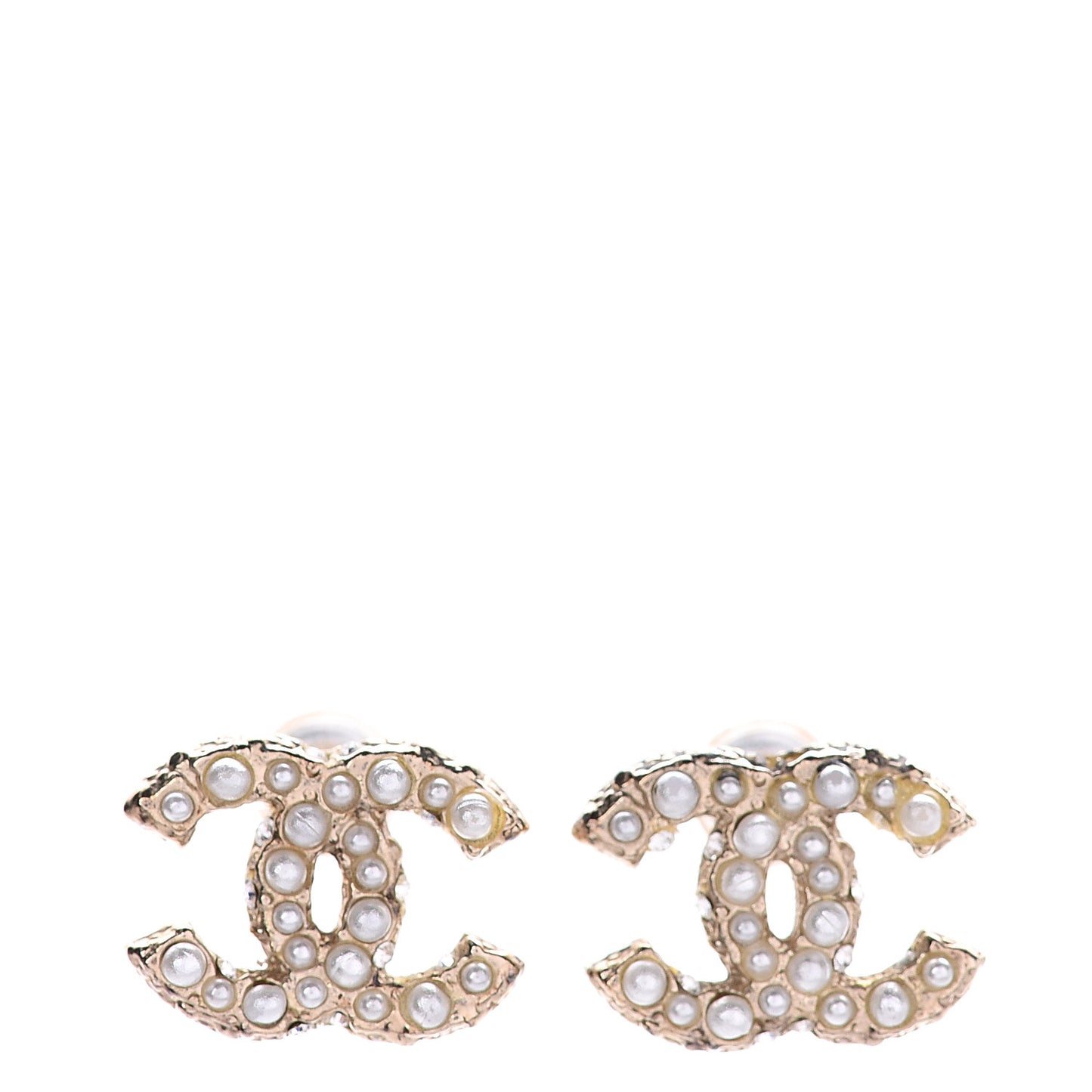 Pearl CC Earrings Gold