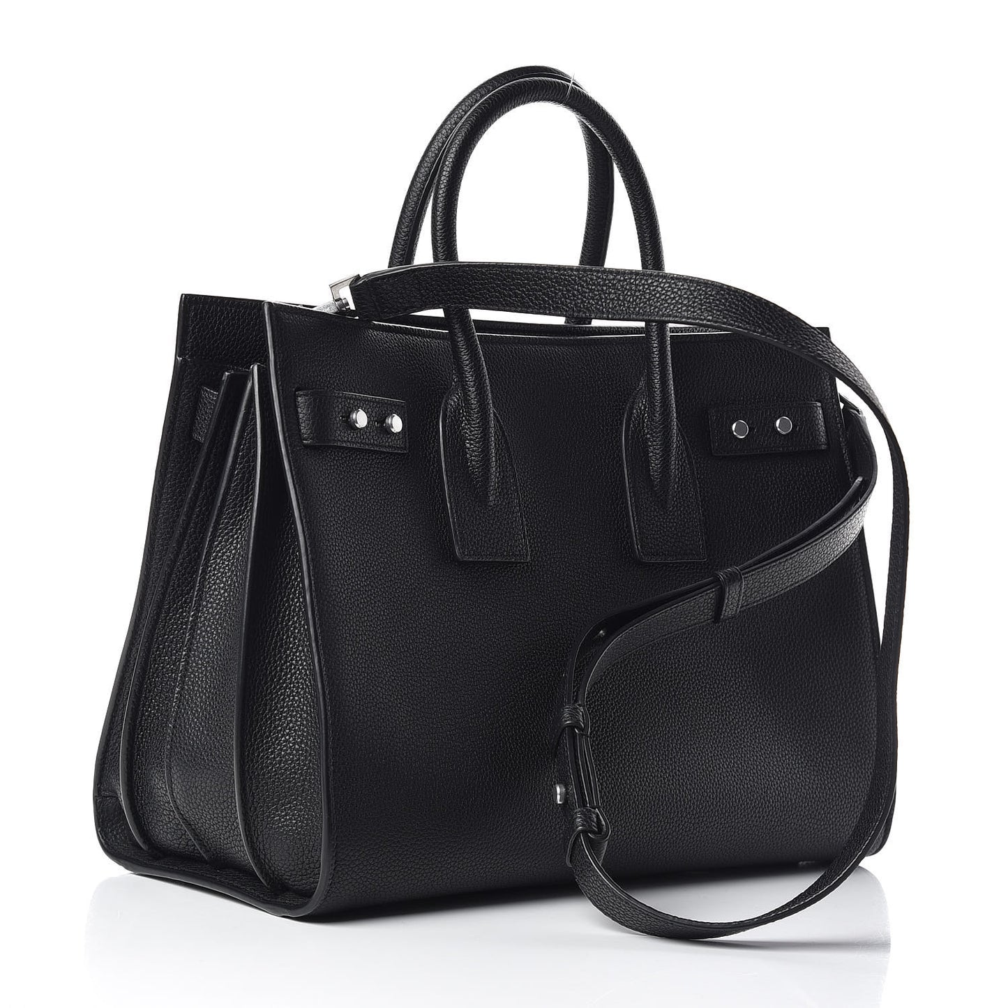 Grained Calfskin Small Supple Sac De Jour Black