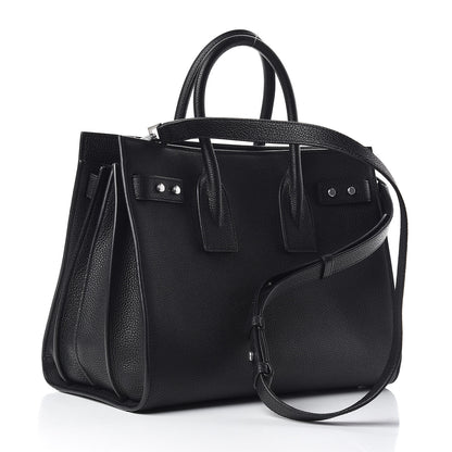 Saint Laurent Grained Calfskin Small Supple Sac De Jour Black 3 of 9