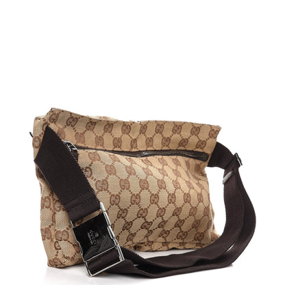Gucci GG Monogram Double Pocket Belt Bag Dark Brown 3 of 8