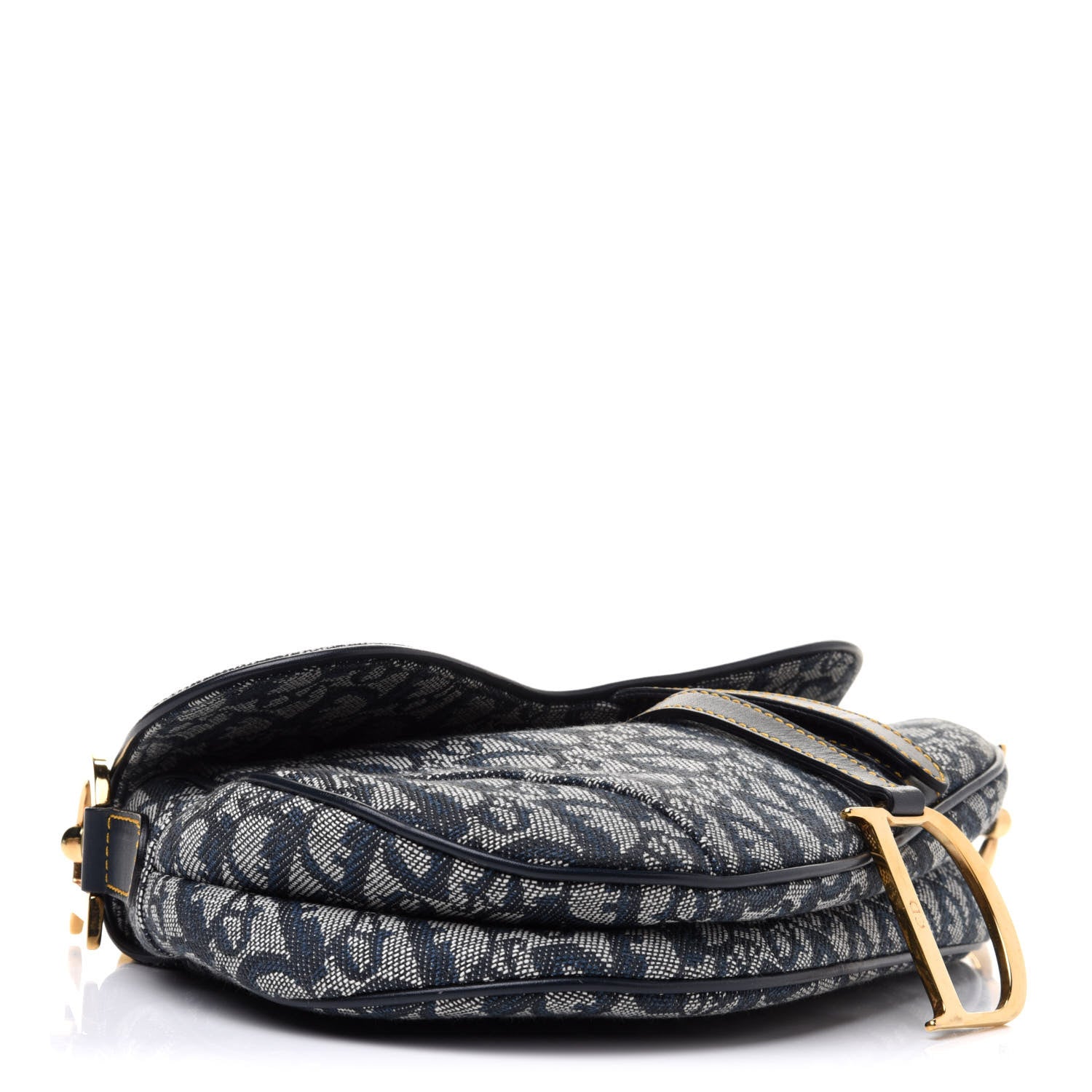 Christian Dior Monogram Saddle Bag Blue 3 of 12