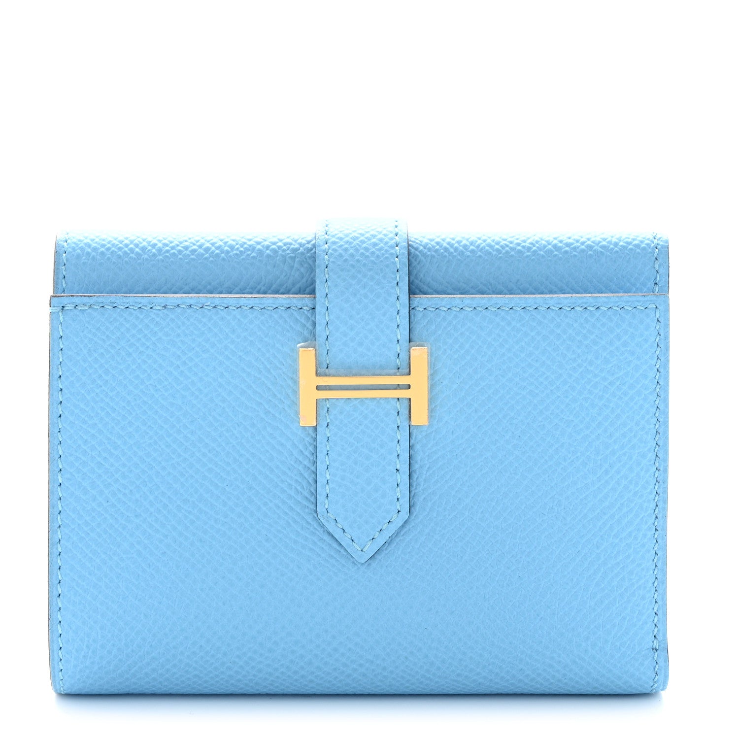 Hermes Epsom Tri-Fold Compact Bearn Wallet Celeste 1 of 7