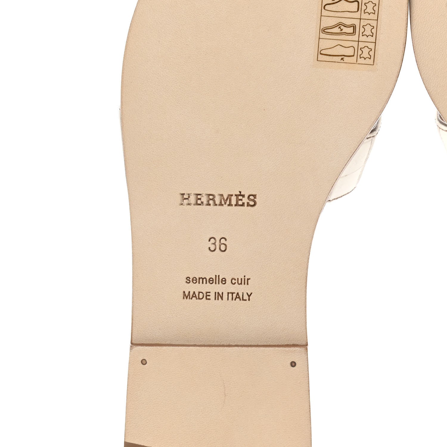 Hermes Matte Niloticus Crocodile Himalaya Oran Sandals 36 Blanc 6 of 9