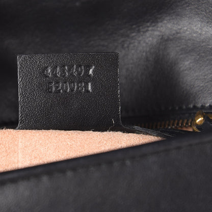 Gucci Calfskin Matelasse Small GG Marmont Shoulder Bag Black 7 of 8
