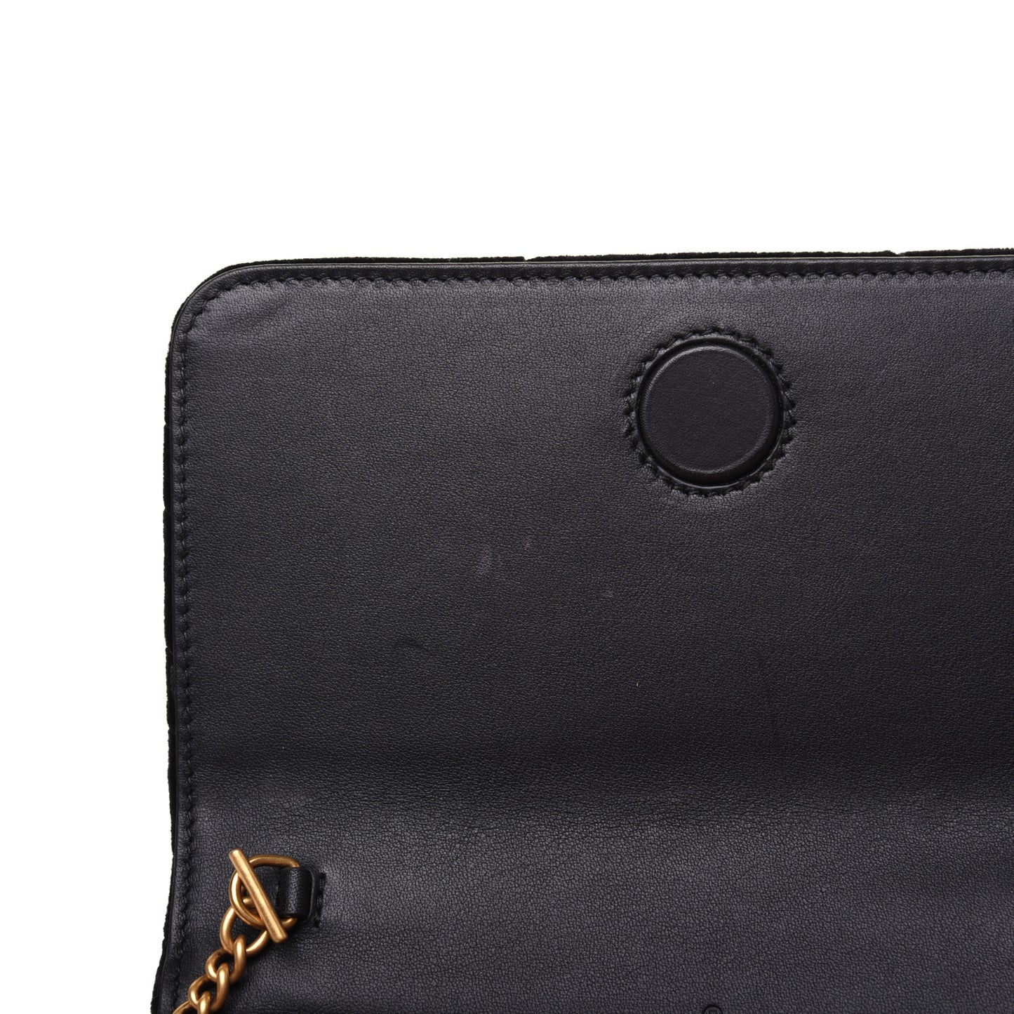 Velvet Matelasse GG Marmont Mini Bag Black