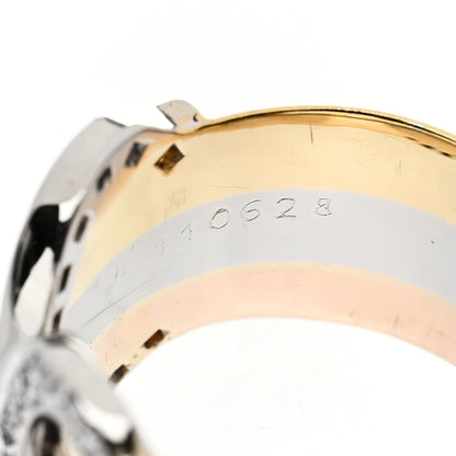 Cartier 18K Pink Yellow White Gold Diamond 13mm C De Cartier Ring 49 4.75 4 of 5