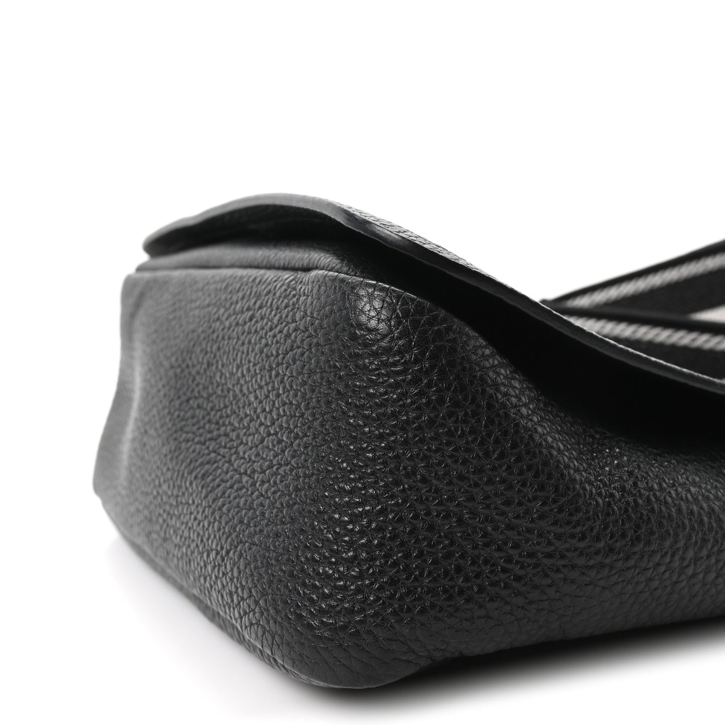 Vitello Daino Soft Flap Crossbody Black