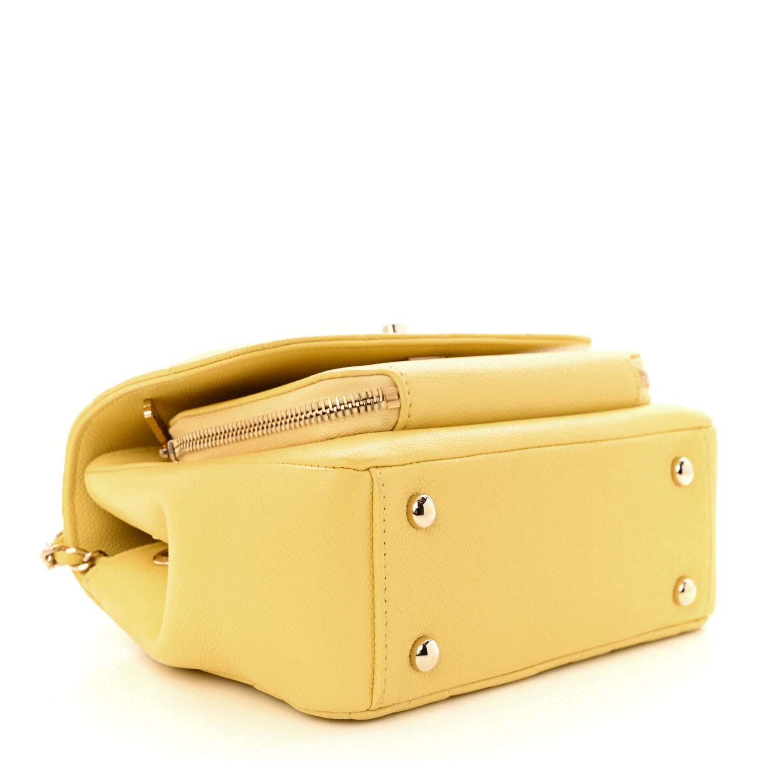 Chanel Caviar Quilted Small Business Affinity Flap Yellow 4 of 10