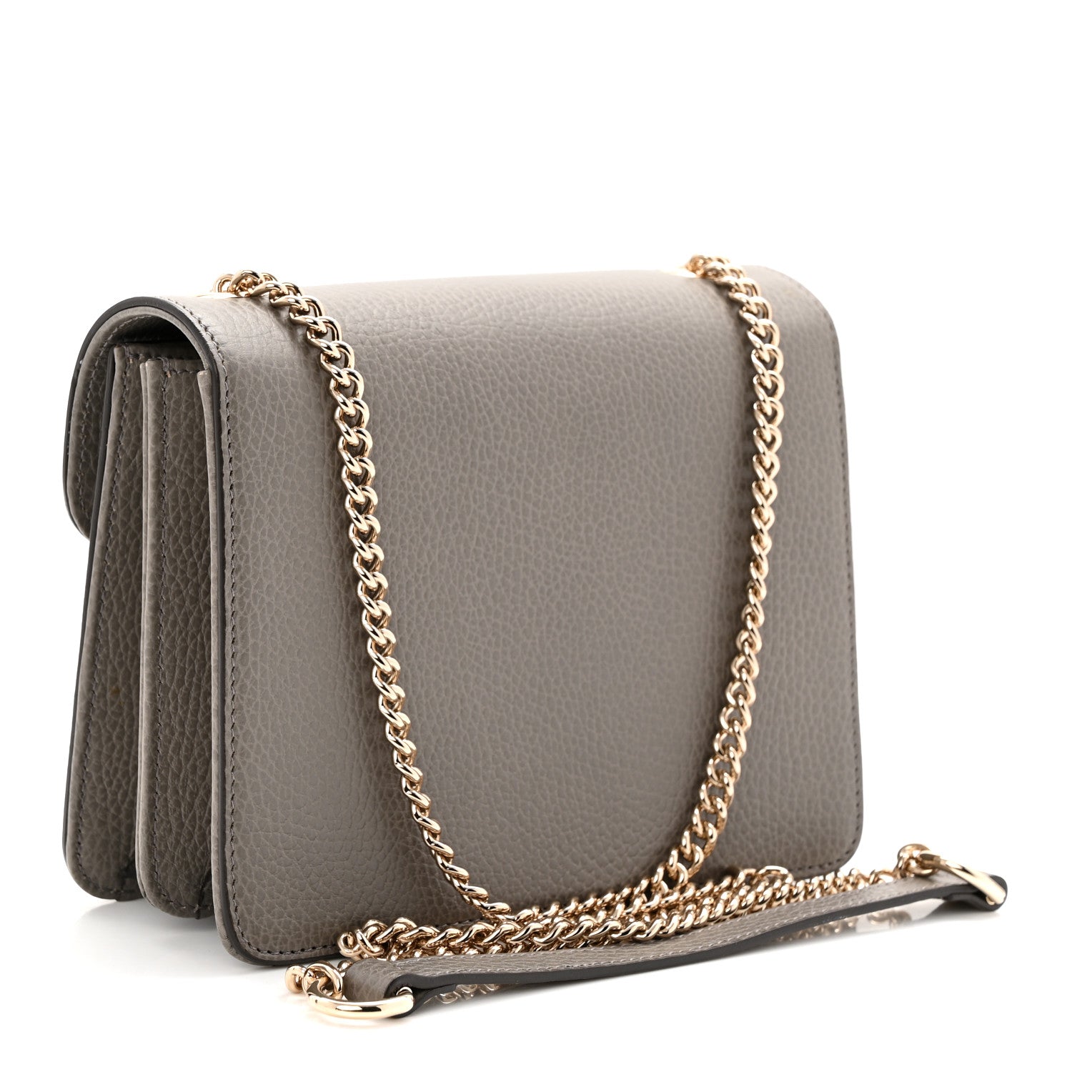 Gucci Dollar Calfskin Small Interlocking G Shoulder Bag Loess 3 of 10
