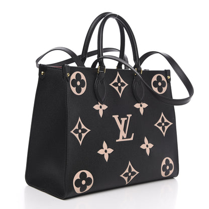 Louis Vuitton Empreinte Monogram Giant Onthego MM Black Beige 4 of 12