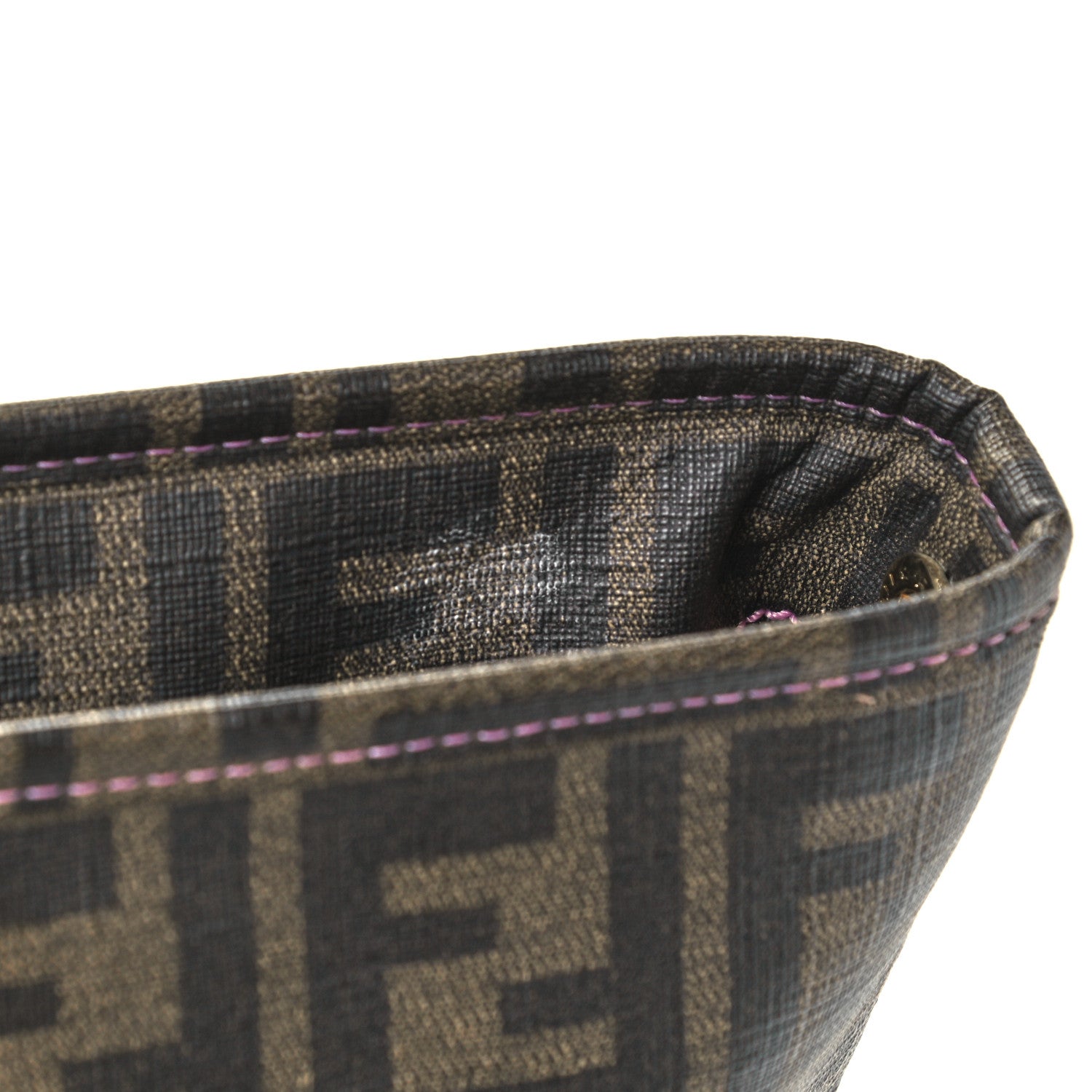 Fendi Zucca Spalmati Medium Roll Tote Tobacco Light Pink 11 of 13