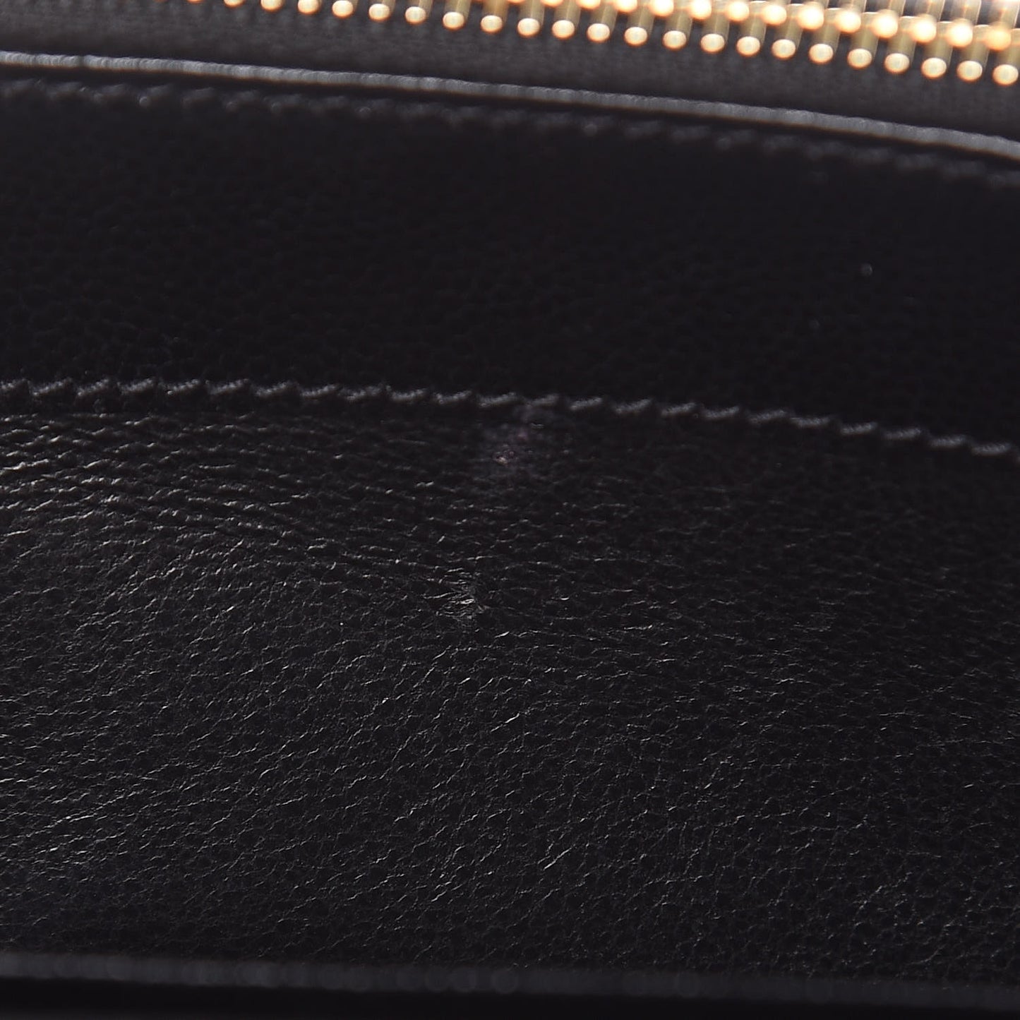 Grain De Poudre Matelasse Chevron Monogram Envelope Chain Wallet Black