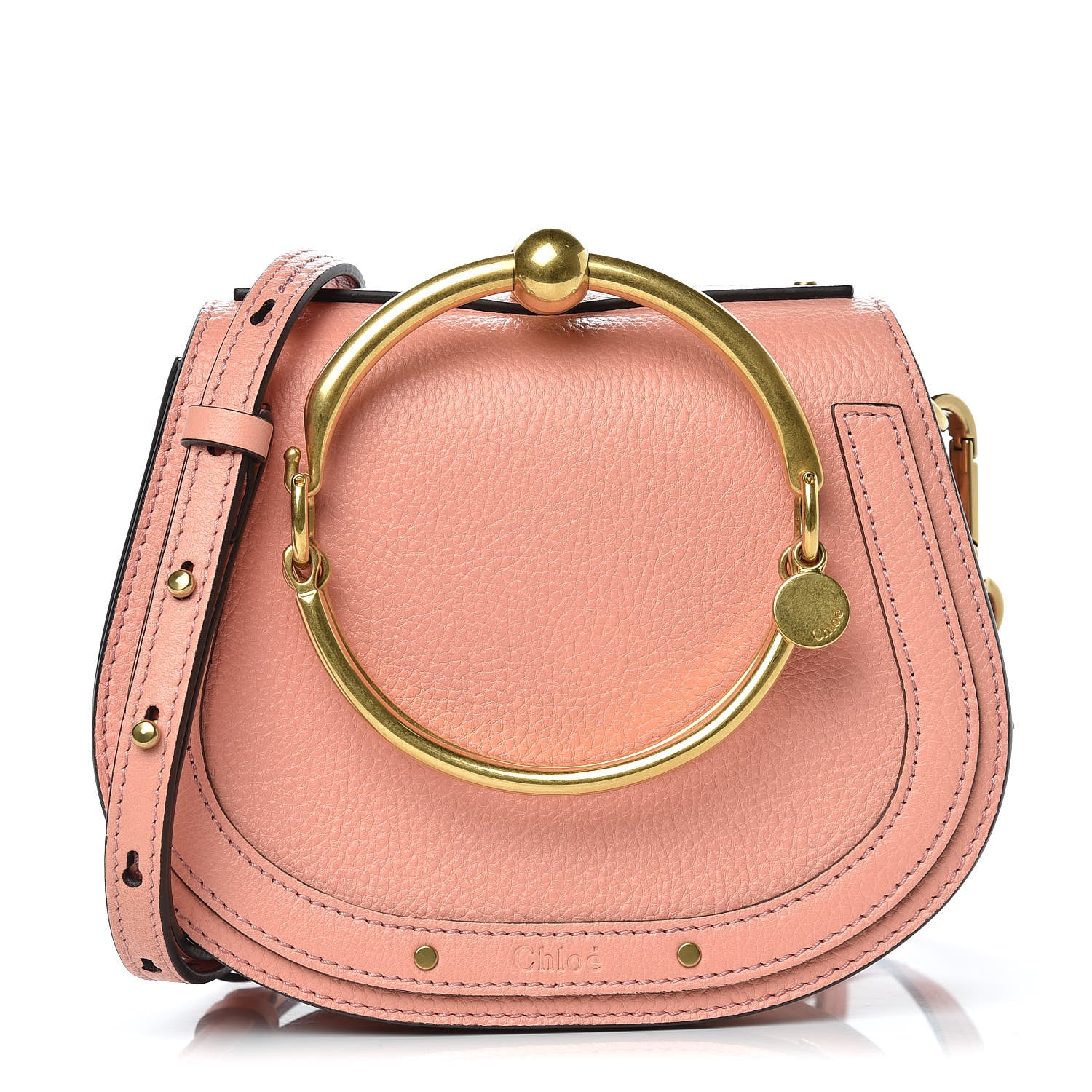 Chloe Calfskin Suede Small Nile Bracelet Bag Ideal Blush 1 of 9