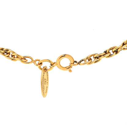 Chanel Crystal Knot Pendant Chain Necklace Gold 4 of 6