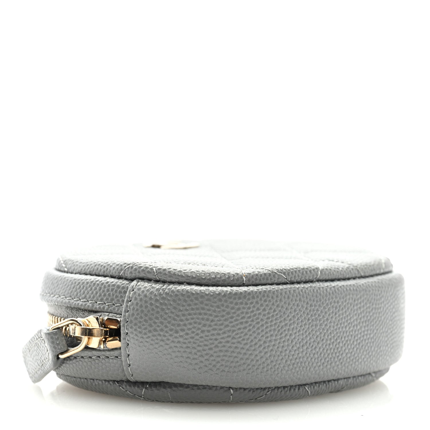 Chanel Caviar Quilted Zip Around Classic Coin Purse Grey 4 of 7