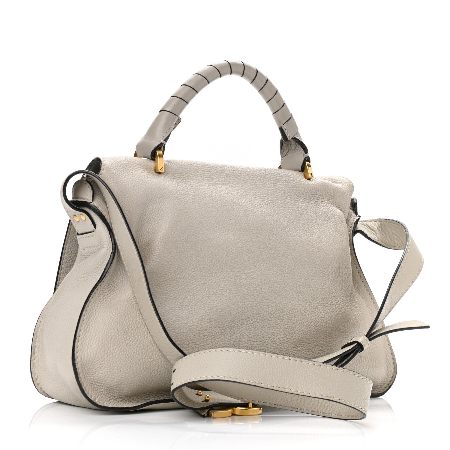 Chloe Calfskin Medium Marcie Satchel Cream 2 of 8