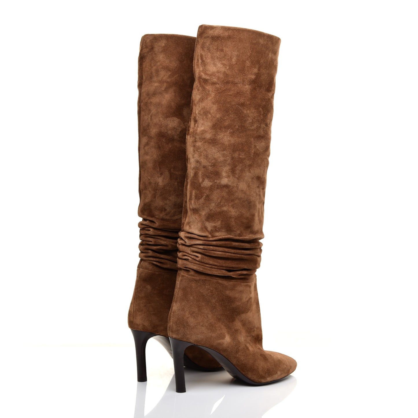 Suede Mica Knee High Slouchy Boots 36.5 Brown