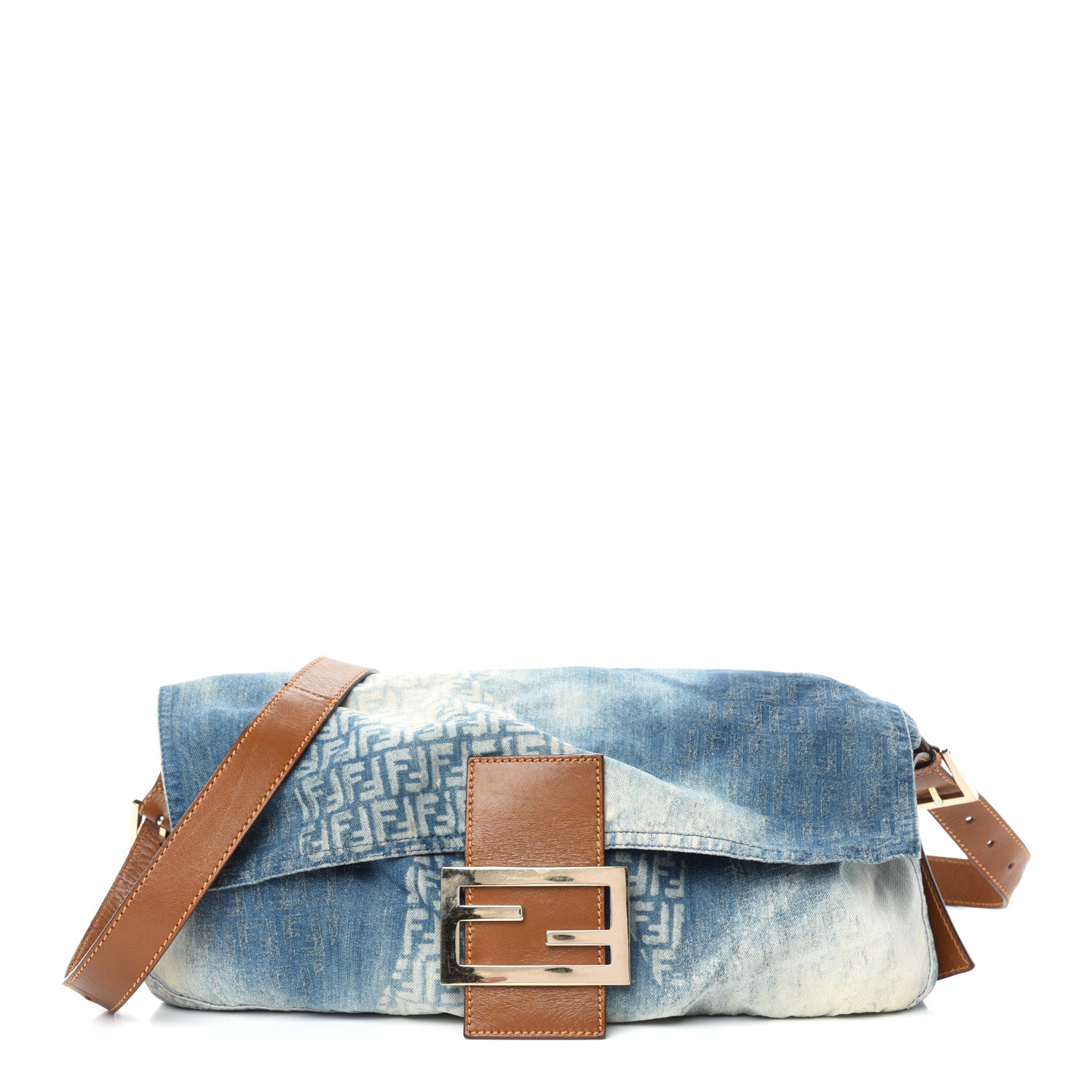 Fendi Denim Zucchino Baguette Blue 1 of 10